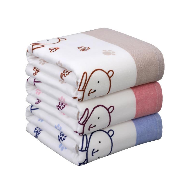 ベビー · キッズ バスローブ 柔らかい純綿ガーゼ 吸水速乾 バス タオル ピンク ブルー ブラウン 68 × 1..