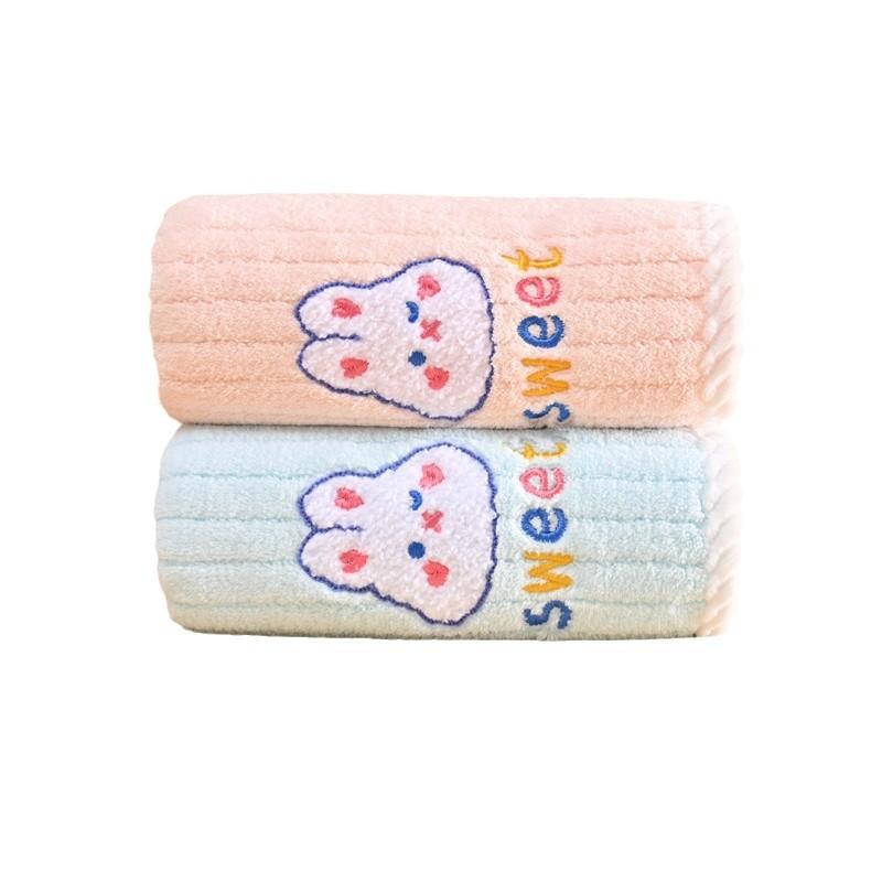 タオル フェイスタオル 家庭用 吸水 速乾 珊瑚マイヤー マイクロファイバー 無地 薄手 75×35cm ピンク系