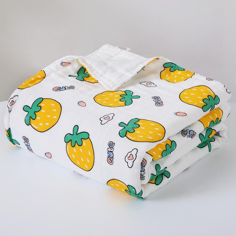 ベビー バス タオル 六重 ガーゼ コットン ブランケット 大判 110×110cm 泡 コットン 吸水 速乾 保温 ..