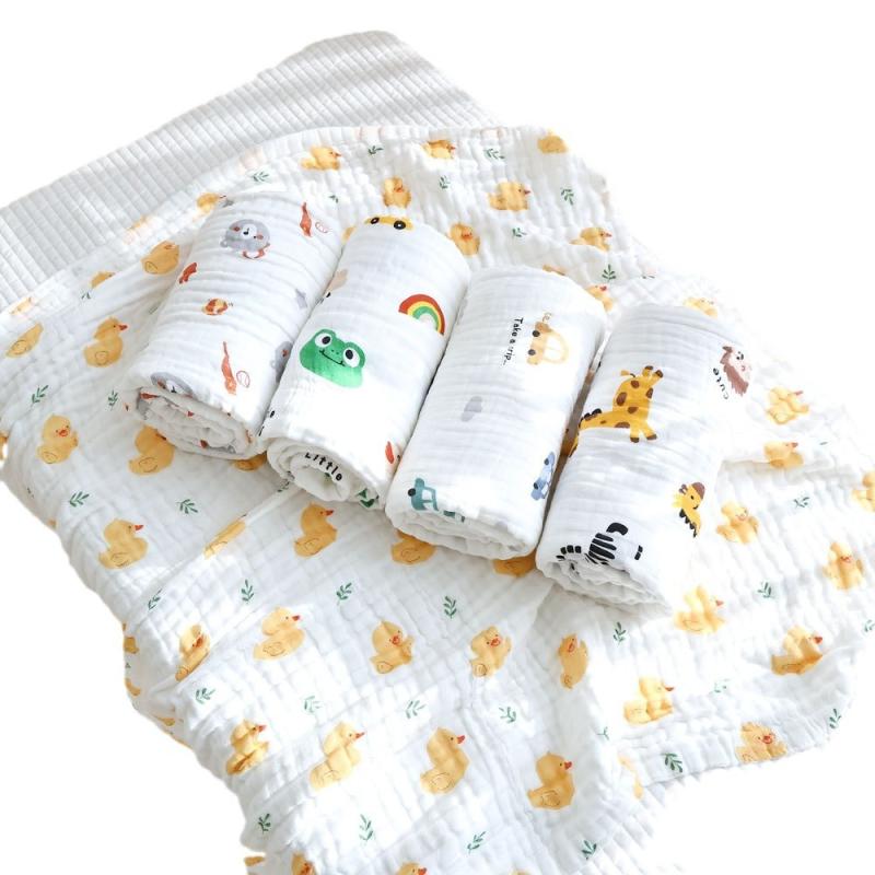 ベビー バスローブ おくるみ ガーゼ 6重ガーゼ コットン 柔らかい 吸水速乾 沐浴 保育園 お昼寝 ブラン..