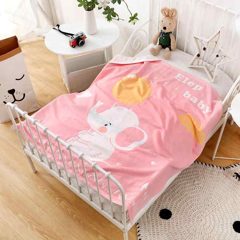 ベビー バス タオル 純綿 6重ガーゼ 柔らかい 吸水 速乾 ブランケット 毛布 おくるみ ゾウ柄 キリン柄 ..