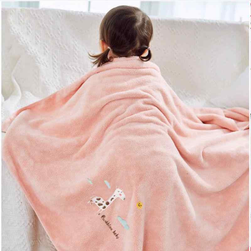 ベビー バスタオル 新生児 赤ちゃん 子供 超柔 綿 吸水 秋冬 ブランケット おくるみ 刺繍 アニマル ピ..