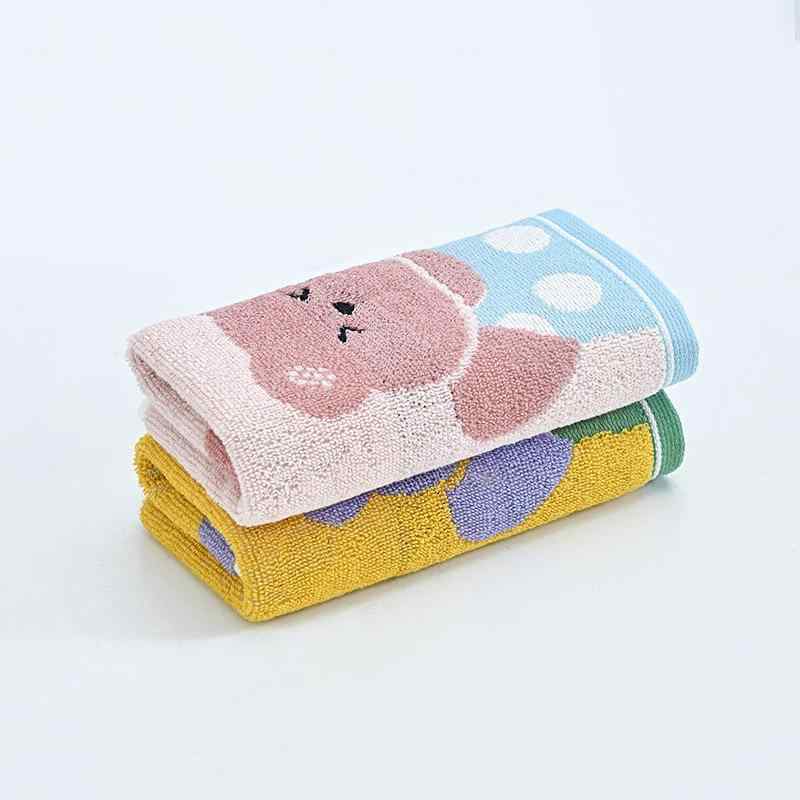 タオル キッズ ベビー 子供用 純綿100% やわらか 吸水 沐浴 フェイスタオル ピンク イエロー 50×25cm