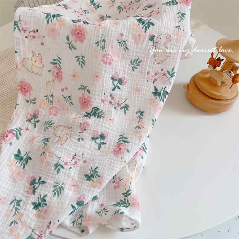 ベビー バスタオル 純綿 ガーゼ 吸水性 新生児 ブランケット おくるみ 子供 毛布 やわらか パーティー..