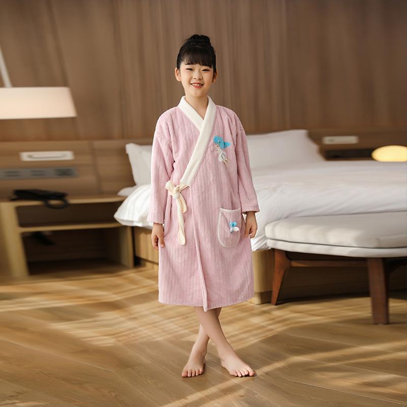 キッズ バスローブ 男の子 女の子 子供用 ポンチョ タオル ミラーノ 灰 青 黄 紫 ポリエステル 吸水 厚..