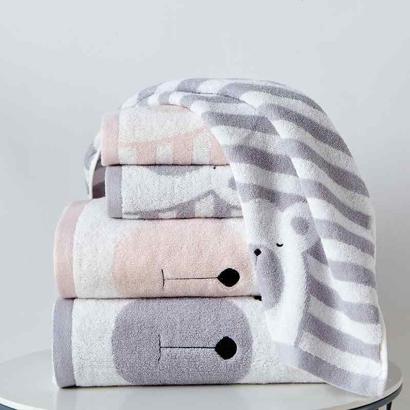 タオル かわいい小熊 綿100% 吸水速乾 フェイスタオル ミニバスタオル 洗顔タオル 子供用 ピンク グレ..