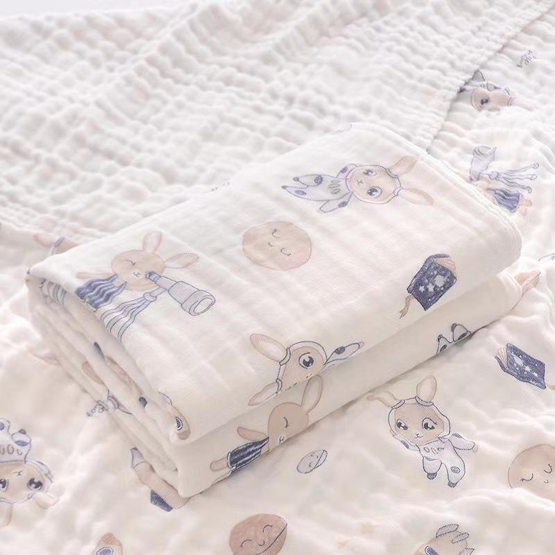 ベビー バス タオル 新生児 6重 ガーゼケット 赤ちゃん A類 超柔 吸水 おくるみ 四季 纱巾 精梳綿