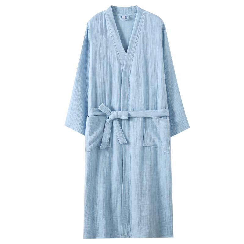 バスローブ レディース メンズ 厚手 ガーゼ 綿100％ 吸水速乾 ルームウェア 部屋着 寝巻き 湯上がり パ..