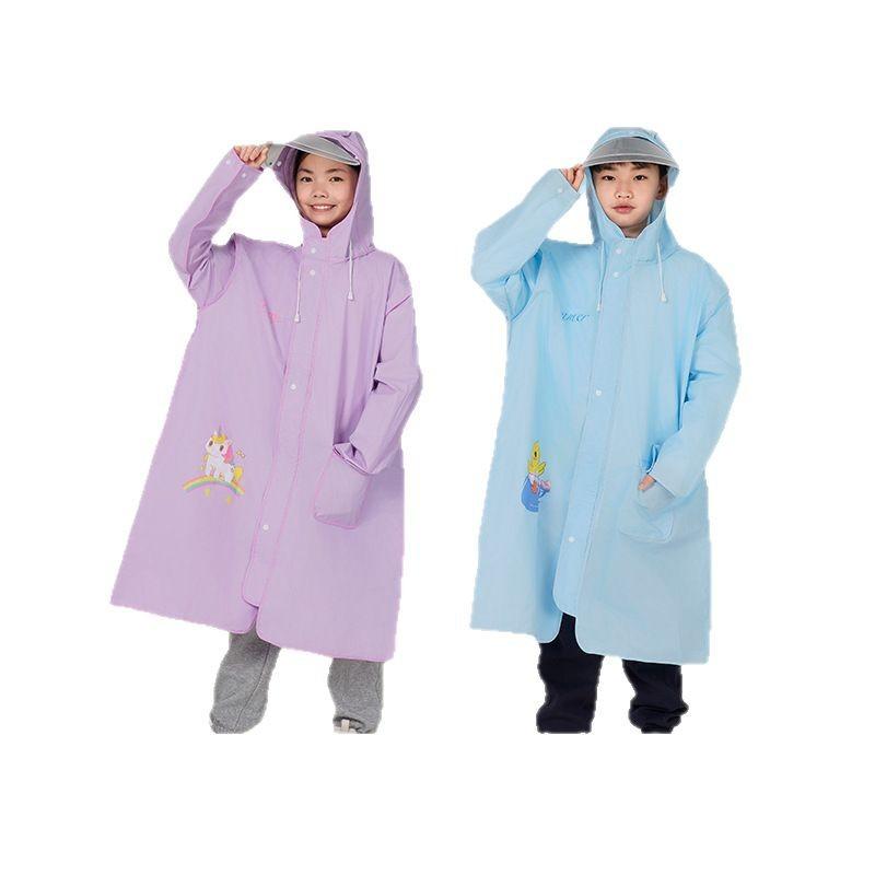 レインコート キッズ 幼児 子供 学生 全身 防水 防雨 リュック対応 かわいい アニマル柄 ピンク イエロ..