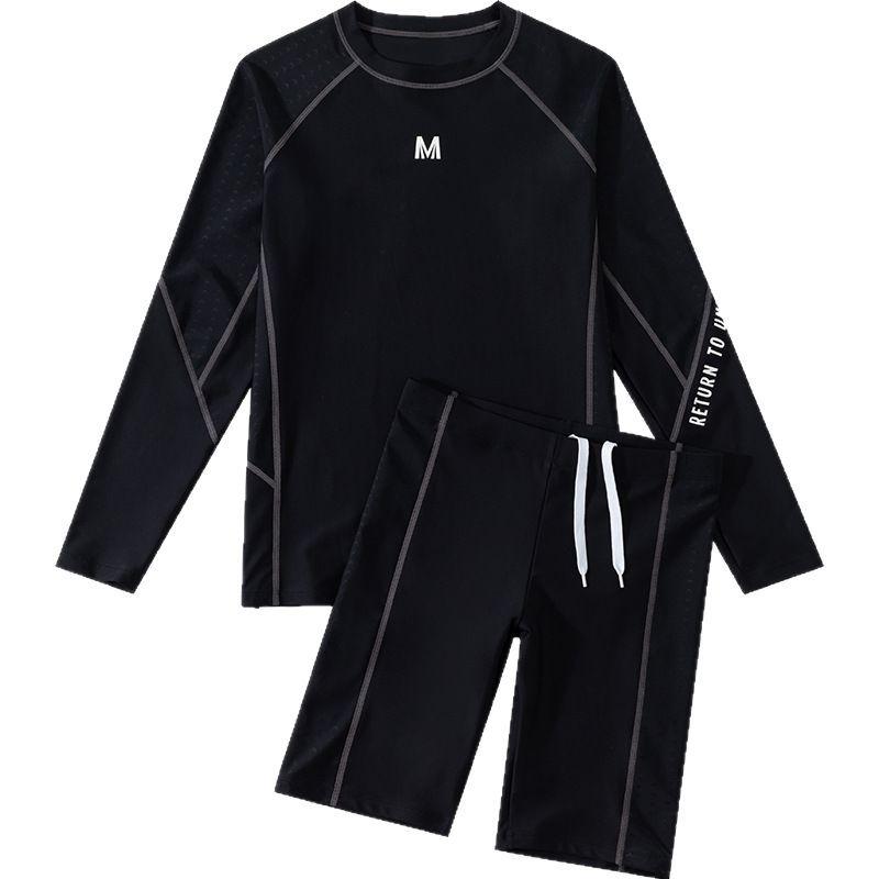 水着 メンズ 男性用 長袖 ラッシュガード セットアップ 速乾 UVカット 競泳水着 サーフィン 海水浴 ス..