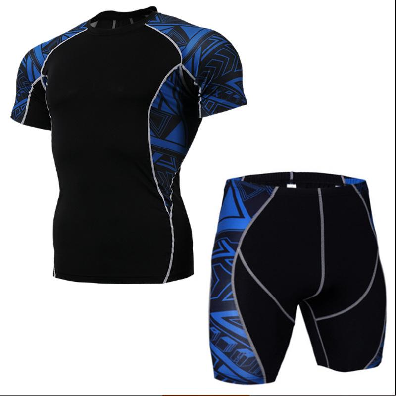 水着 メンズ 男性用 水泳 競泳用 スイムウェア セットアップ 半袖 伸縮性 ポリエステル 黒 ブラック 赤 レッド 青 ブルー 接触冷感 吸湿速乾 フィットネス 海水浴 プール