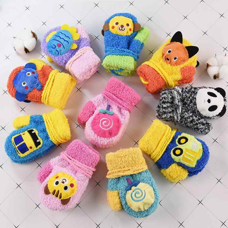 手袋 キッズ 子供用 防寒 カートゥーン アニマル モチーフ ミトン 手袋 幼稚園児 紐付き 秋冬 あったか 裏起毛 紛失防止 かわいい キュート 狐 キツネ 鯨 クジラ 虎 タイガー 象 ゾウ キャンディ サル 猿 いちご ストロベリー ペンギン アヒ