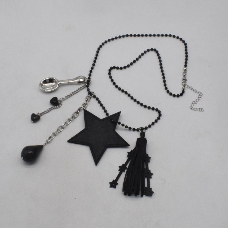 ネックレス レディース 星 水滴 スプーン タッセル チョーカー パンク 小さめ 個性的 デザイン 首飾り ..