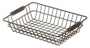 ちどり産業(Tidorisangyou) バスケット ブラウン 40X28Xh8.5cm ワイヤーバスケット 54-71DBR