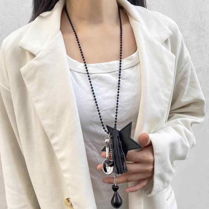 ネックレス レディース ファッション スプーン スター ペンダント チョーカー メタル 合金 パンク 個性..