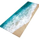 キッチンマット ラグ 玄関マット 滑り止め付き カーペット 手洗い可能 マリン サーフ 海辺 60×180cm 厚さ8mm(3)