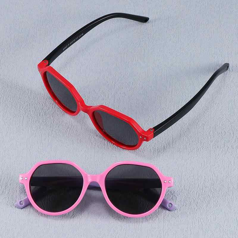 サングラス キッズ ファッション 子供用 偏光サングラス UV400 紫外線カット 柔らかいシリコンフレーム..