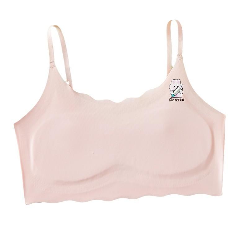 子供用ブラジャー 女の子 小学生 向け スポブラ ジュニアブラ キッズ 下着 背心式 ノンワイヤー 9歳 10歳 11歳 12歳 13歳 吸湿 通気 薄手 全罩杯 カップ付き 肩紐固定式