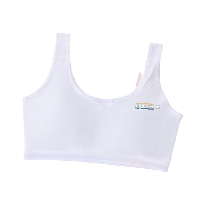 ブラジャー ガールズ 女性 下着 スポブラ ジュニア ティーンエイジャー 通気性 吸汗 綿100% ノンワイヤ..
