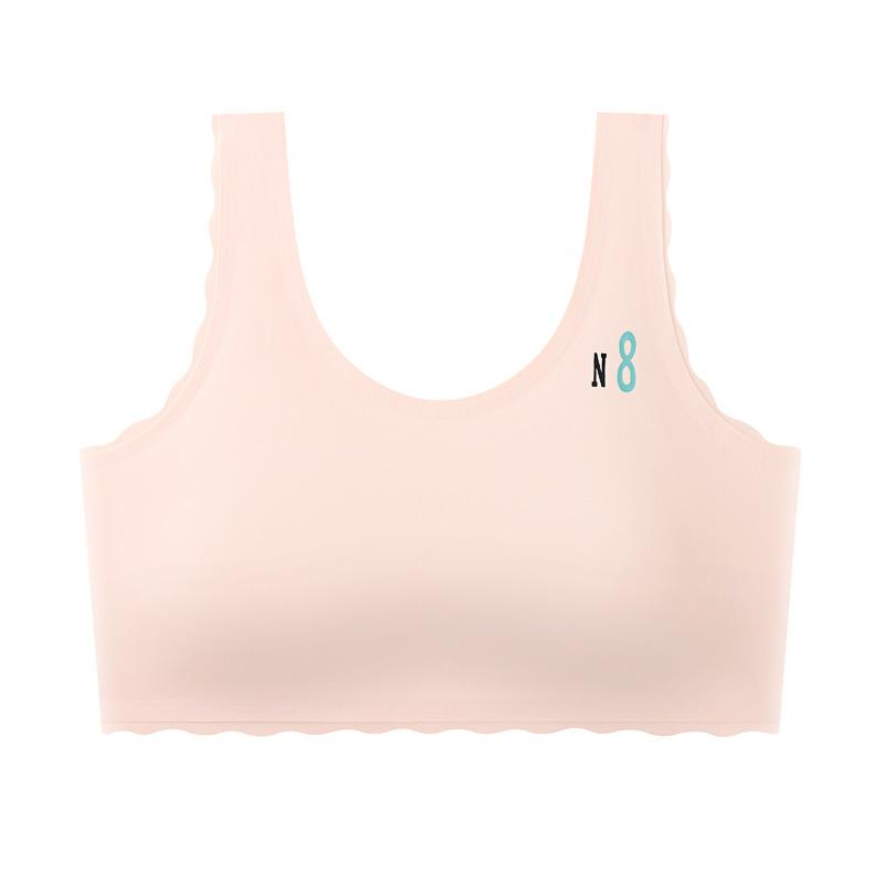 下着 ジュニアブラ スポーツブラ スポブラ ファーストブラ ノンワイヤーブラ 全罩杯 超薄型 薄手 肩紐..