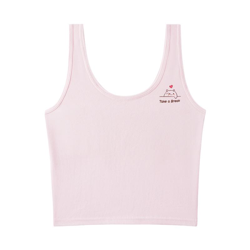 子供用ブラジャー 女の子 小学生 成長期 ノンワイヤー スポーツブラ インナー 綿100% 吸湿 通気性 スポブラ ジュニアブラ キッズブラ ファーストブラ 中 длинный丈 背心式 春夏