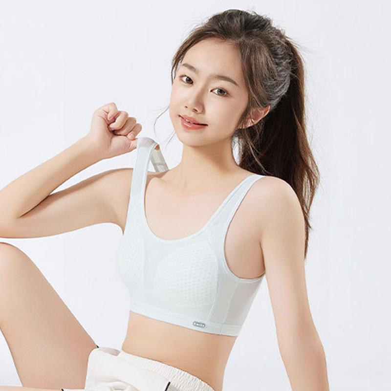 ブラジャー ジュニア ティーン ガールズ スポブラ スポーツブラ 全罩杯 ノンワイヤー 揺れ防止 通気性 ..