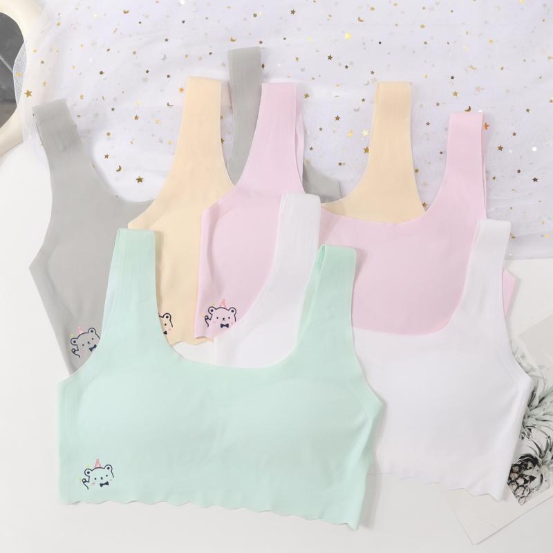 ブラジャー ガールズ タンクトップ 薄手 吸湿速乾 インナー 子供 ティーン ジュニア スポブラ ノンワイ..