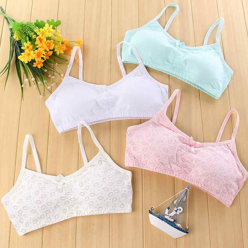 子供用ブラジャー 女児向け ノンワイヤー ハーフトップ インナー 小学生 中学生向け スポーツブラ 下着 綿100% 通気性 吸汗性 肌に優しい 12歳 13歳 14歳 15歳