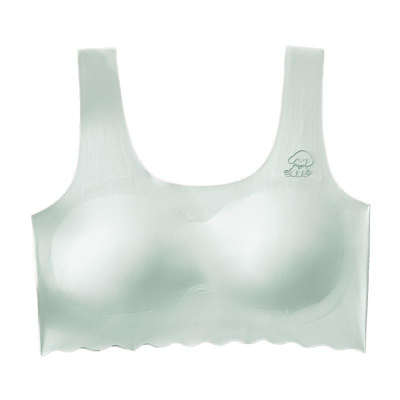 ブラジャー ガールズ 学生 スポーツブラ 薄型 フルカップ 一体型 無縫製 接触冷感 吸湿速乾 通気性 インナー ジュニア ティーン 12歳 13歳 14歳 15歳 スポブラ