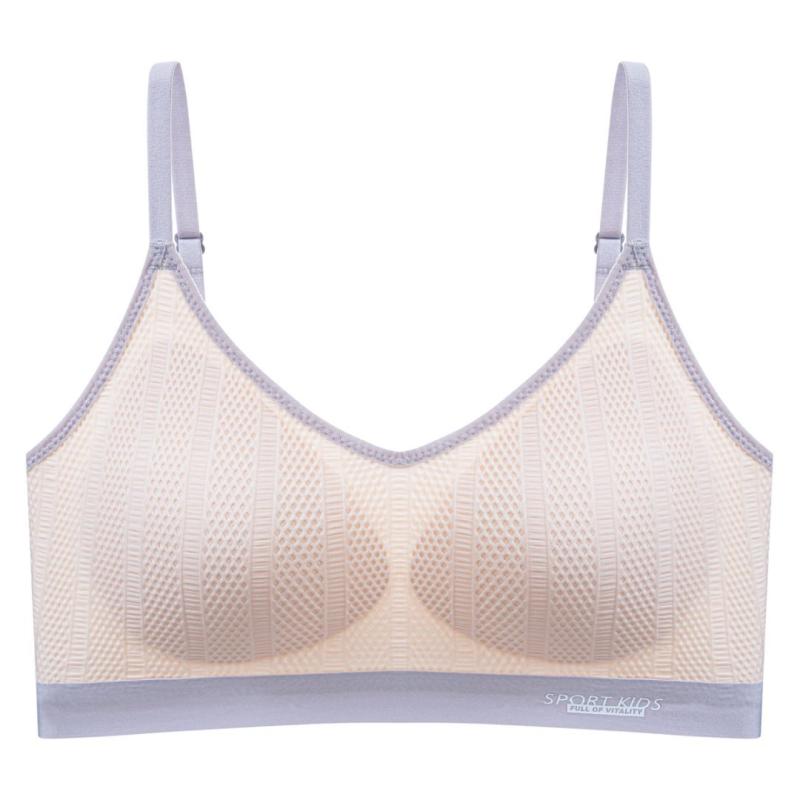 ブラジャー ジュニア ティーン スクールインナー スポーツブラ スポブラ 薄手 ノンワイヤー 3/4カップ ..
