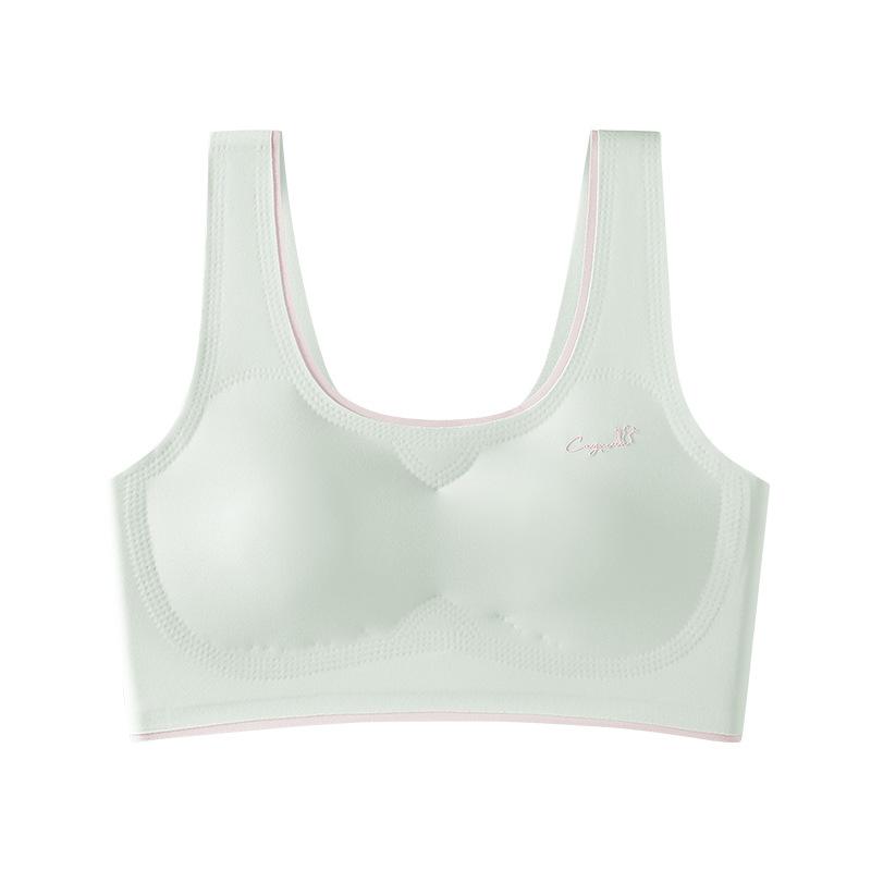 ブラジャー ジュニア レディース 中学生 女の子 ハーフトップ スポブラ ノンワイヤー スポーツブラ 通..