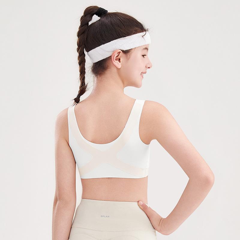 子供服 ブラジャー 小学生 10歳 女の子 スクールインナー ファーストブラ スポーツブラ 薄手 全罩杯 吸..