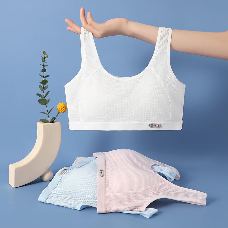 ブラジャー ガールズ ジュニア ファーストブラ スポーツブラ ノンワイヤー ハーフトップ 中学生 高校生..