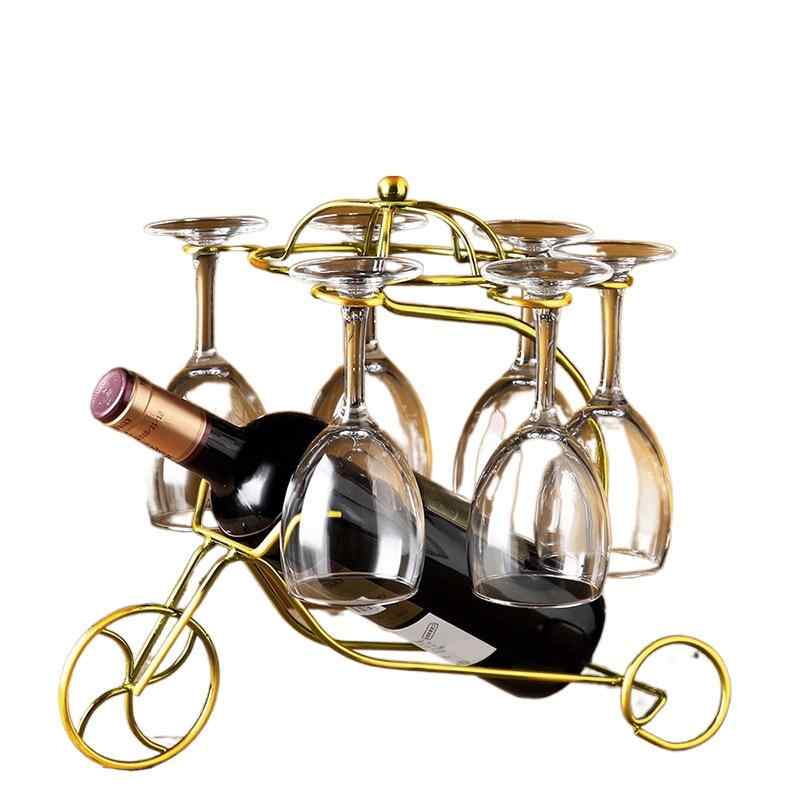 ワインラック ヨーロッパスタイル ワインボトル グラス ホルダー 砲車型 メタル アート オブジェ