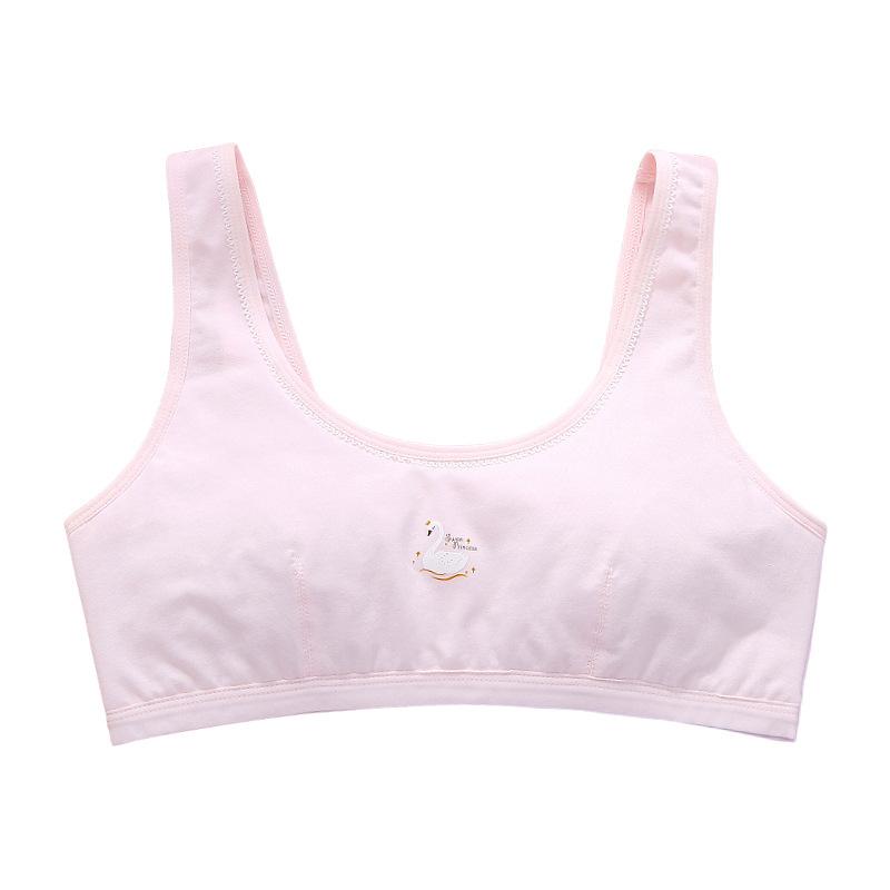 ブラジャー ジュニア スポーツブラ スポブラ ハーフトップ ノンワイヤー 綿100％ 吸汗速乾 通気性 中学..