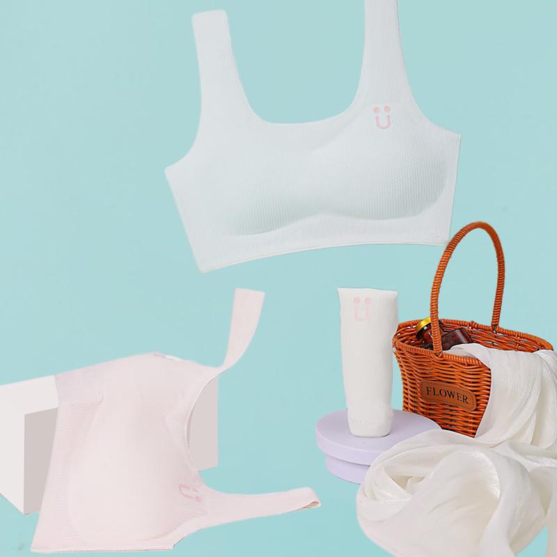 子供用ブラジャー 小学生 初中高生 スクールインナー 女の子 ハーフトップ スポーツブラ ノンワイヤー ..