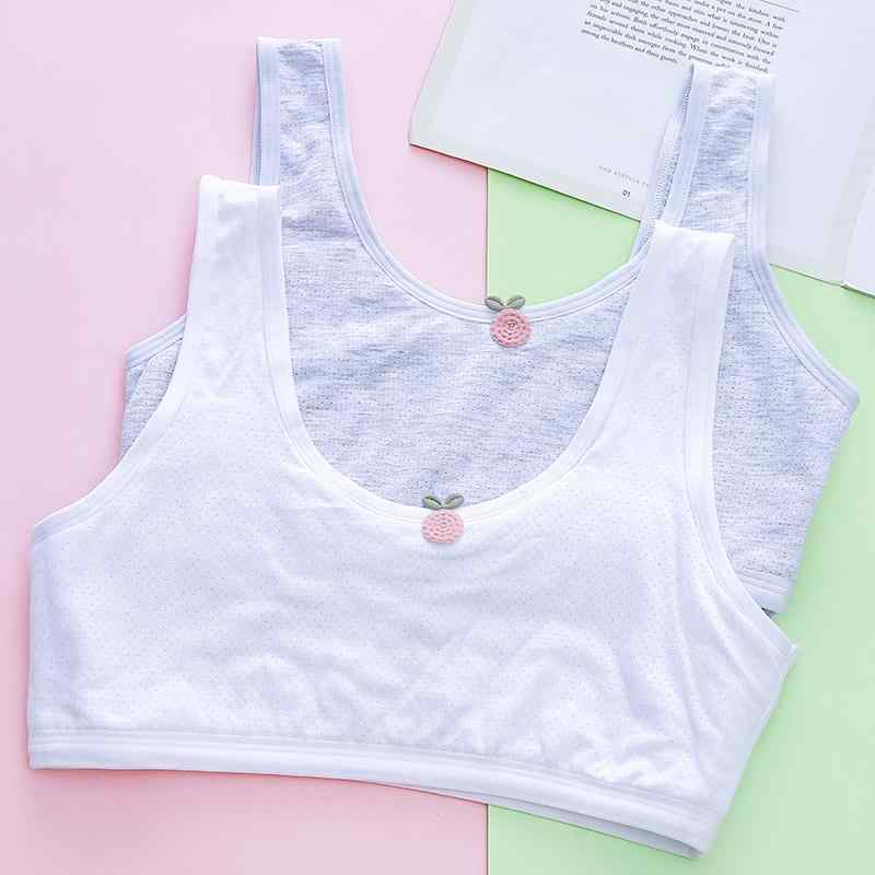 子供用ブラジャー 小学生 女児用 下着 ノンワイヤー スポーツブラ 吸汗速乾 通気性 快適 インナー 薄手 綿95％ 全罩杯 スポブラ ジュニア キッズ グレー ホワイト ベージュ 7歳 8歳 9歳 10歳 11歳 12歳