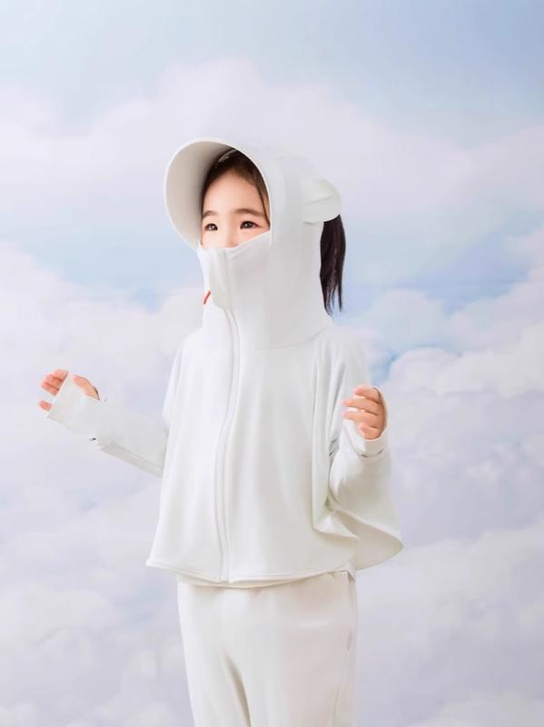 子供服 UVカットパーカー 薄手 接触冷感 ジャケット 紫外線対策 男女兼用 キッズ ベビー 90 100 110 12..