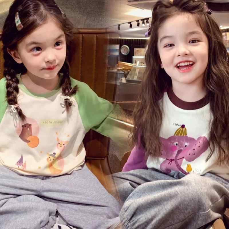 子供服 Tシャツ 女の子 長袖 カットソー 春秋 インナー 薄手 コットン かわいい ストライプ 8歳 9歳 10..