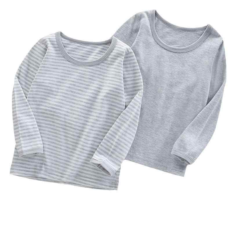 子供服 Tシャツ 長袖Tシャツ カットソー 男女兼用 秋冬用 天然彩綿100% 吸湿性 通気性 インナーシャツ ..