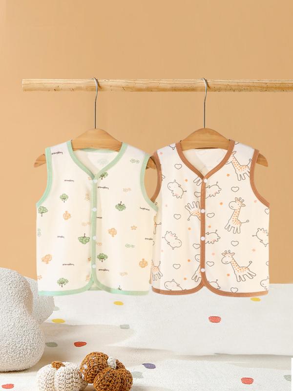 ベビー服 子供服 ベスト 春秋 冬 新生児 赤ちゃん 綿100% ノースリーブ あったか 防寒 かわいい カジュ..