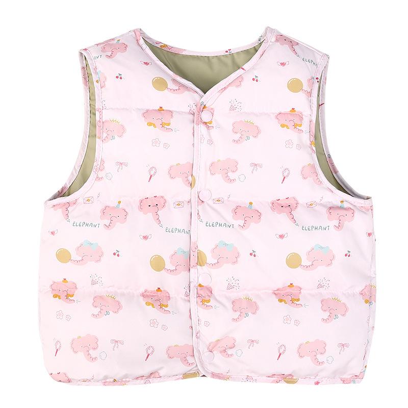 子供服 ダウンベスト 秋冬 キッズ 中綿ベスト 男の子 女の子 チョッキ かわいい 花柄 アニマル柄 90% ..