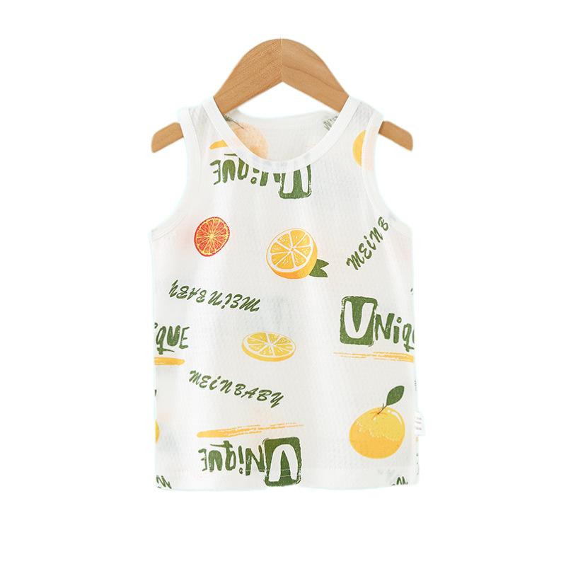 ベビー服 ベスト 春夏 A類 無縫製 ノースリーブ カットソー 乳幼児 男の子 女の子 子供服 綿100% 薄手 ..