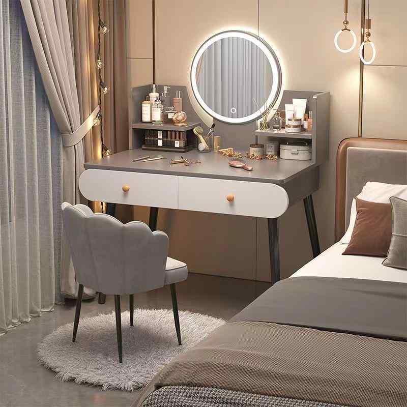ドレッサー レディース 寝室 化粧台 収納一体型 コンパクト 部屋用 メイクアップテーブル