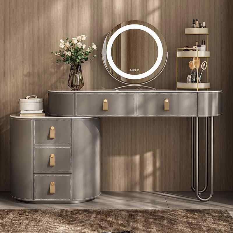 ドレッサー ベッドルーム 収納一体型 全身無垢材 伸縮式 コーナー 化粧テーブル 飾り棚 キャビネット ..