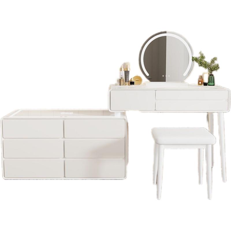 ドレッサー 収納一体型 寝室用 ドレッサー 伸縮 回転 コーナー ドレッサー ベッドサイド キャビネット ..