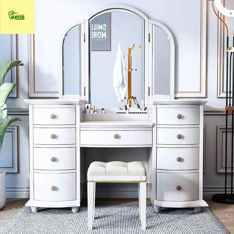 ドレッサー 木製 ドレッサー ミラー付き ドレッサー 椅子付き 化粧台 鏡台 収納付き 組み立て式 寝室家..