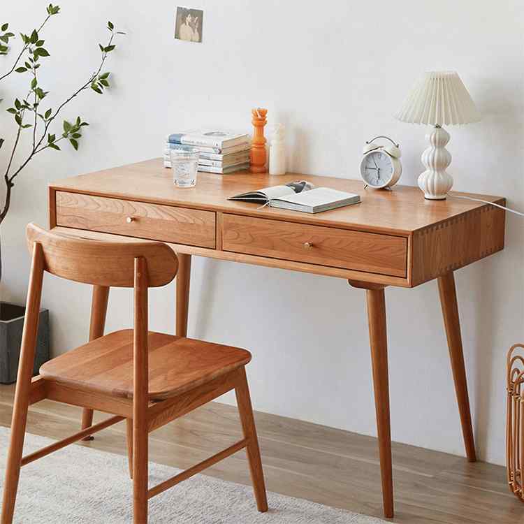 ドレッサー 北欧 木製 チェリー色 コンパクト 省スペース 寝室 収納 化粧台 おしゃれ かわいい