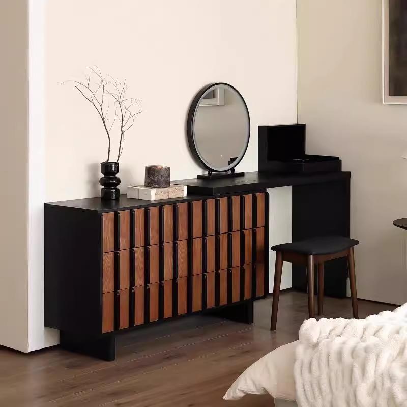 ドレッサー &amp; チェスト 子供/ベビー/成人/老人用 木製 レトロ 懐かしいデザイン 鏡/スツール/引き..