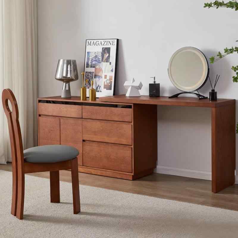 ドレッサー 木製ドレッサー ベッドルーム収納 キャビネット付き ミッドセンチュリー ヨーロピアン 鏡台..